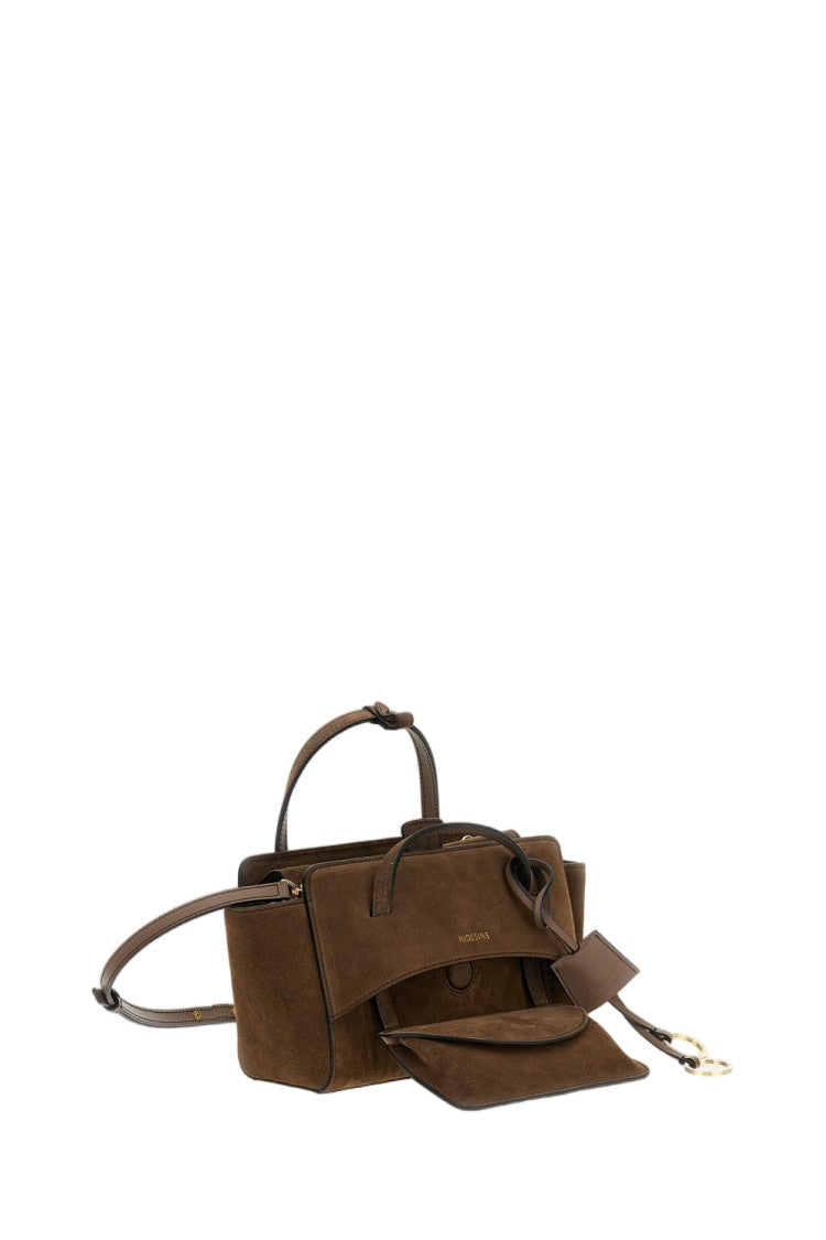 Hidesins Brown Suede Flap S Crossbody Bag
