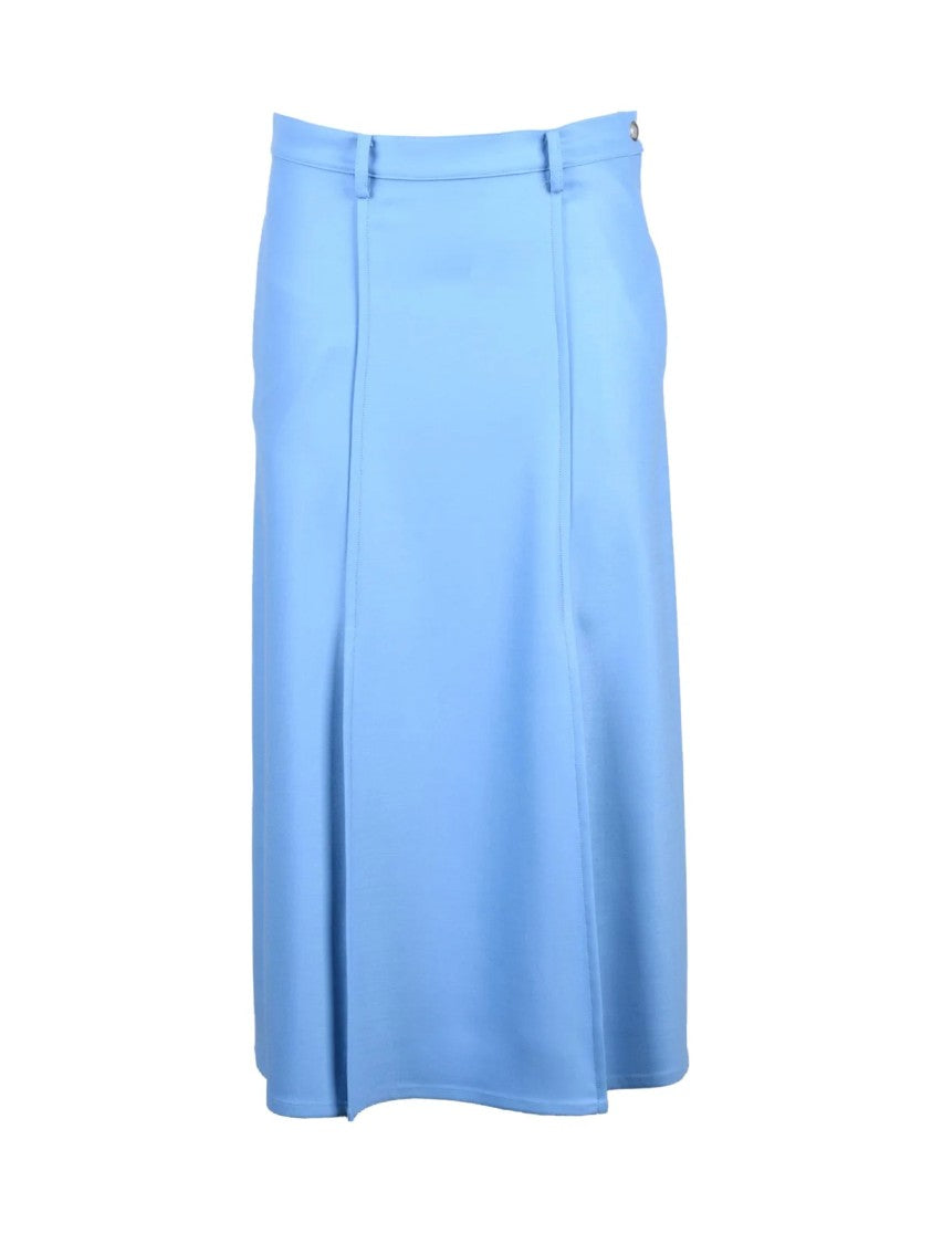 Crida Knee-Length Wool Elastane Skirt With Modern Detail