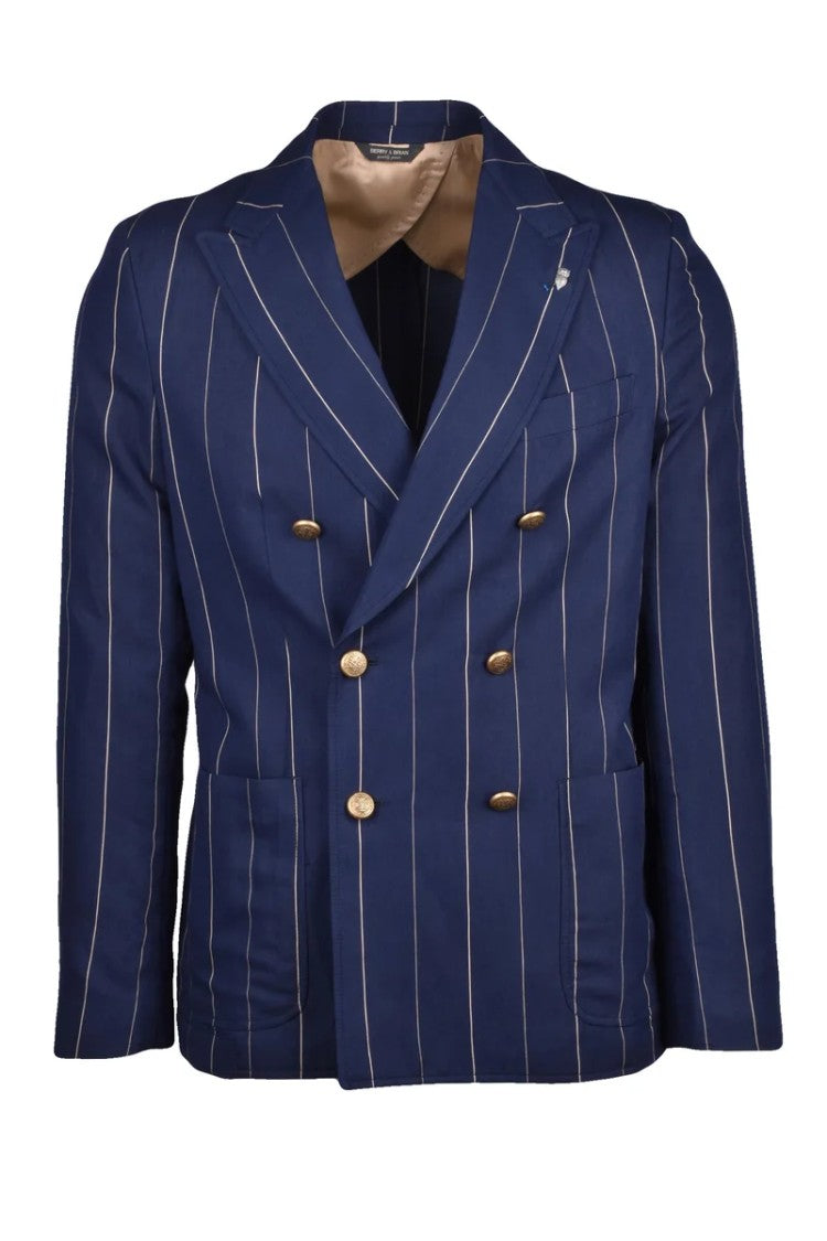 Berry & Brian Double-Breasted Jacket - Blue