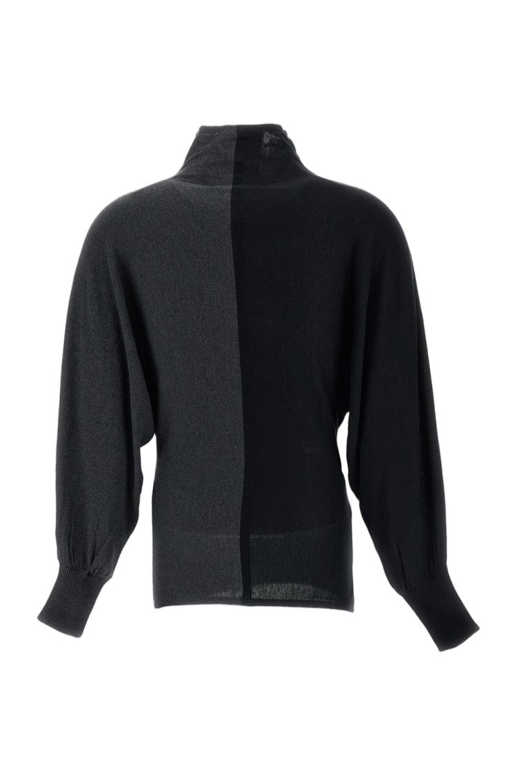 Jacquemus Gray / Black The Diamond Silk-Blend Polo Shirt