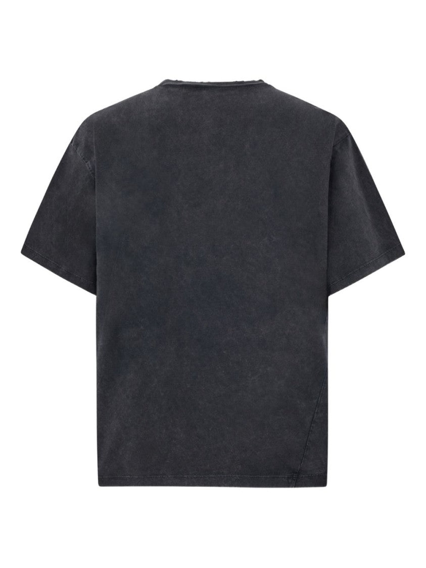 Dsquared2 Washed Black Boxy-Fit T-Shirt With Vintage Graphic Print