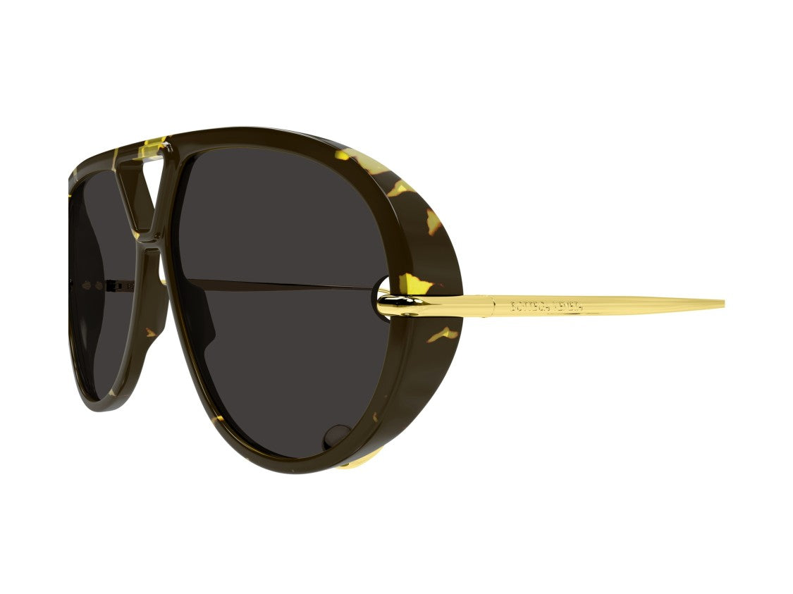 Bottega Veneta Gold Bv1273s Tortoiseshell Acetate Aviator Sunglasses