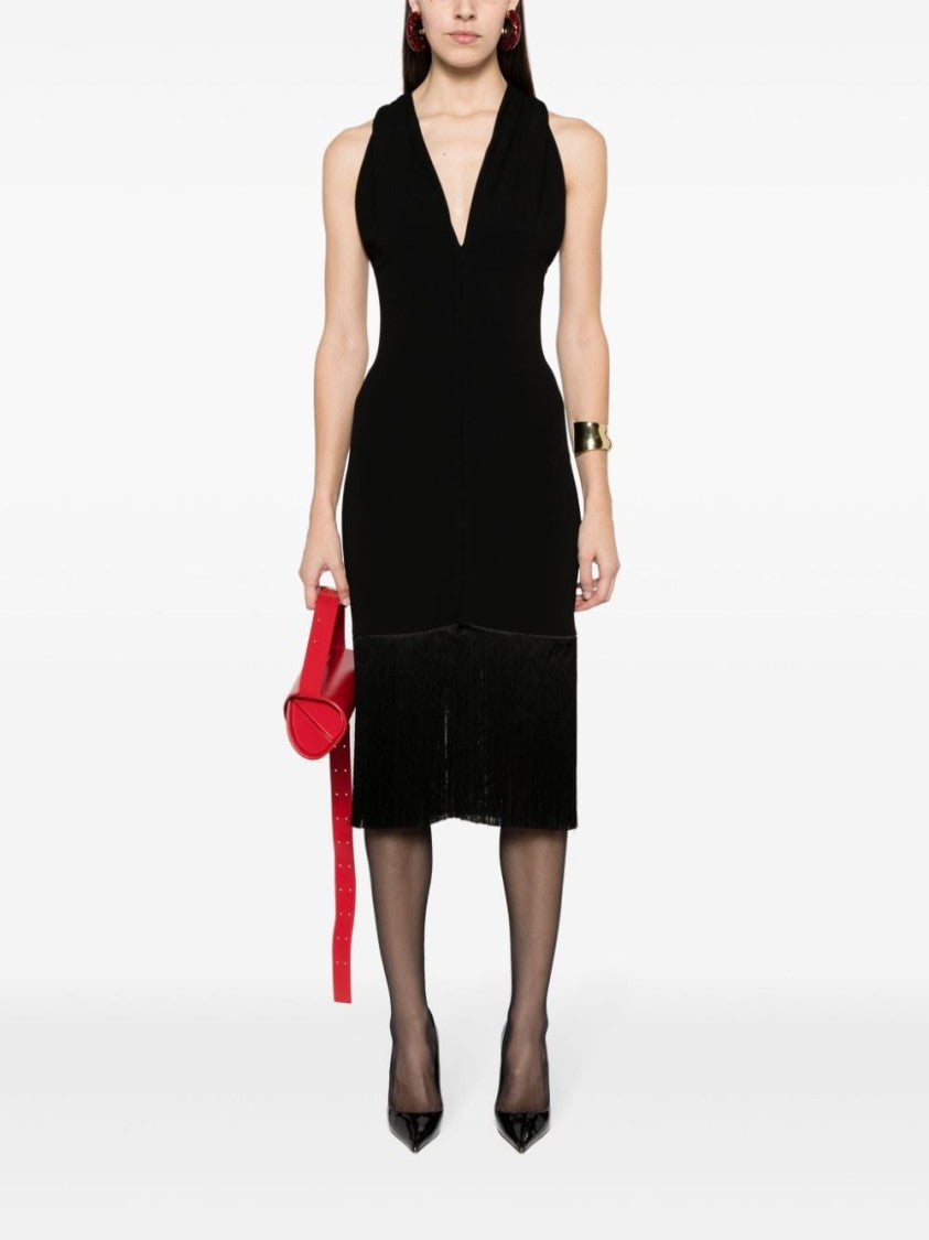 Ferragamo Sleeveless Black Midi Dress