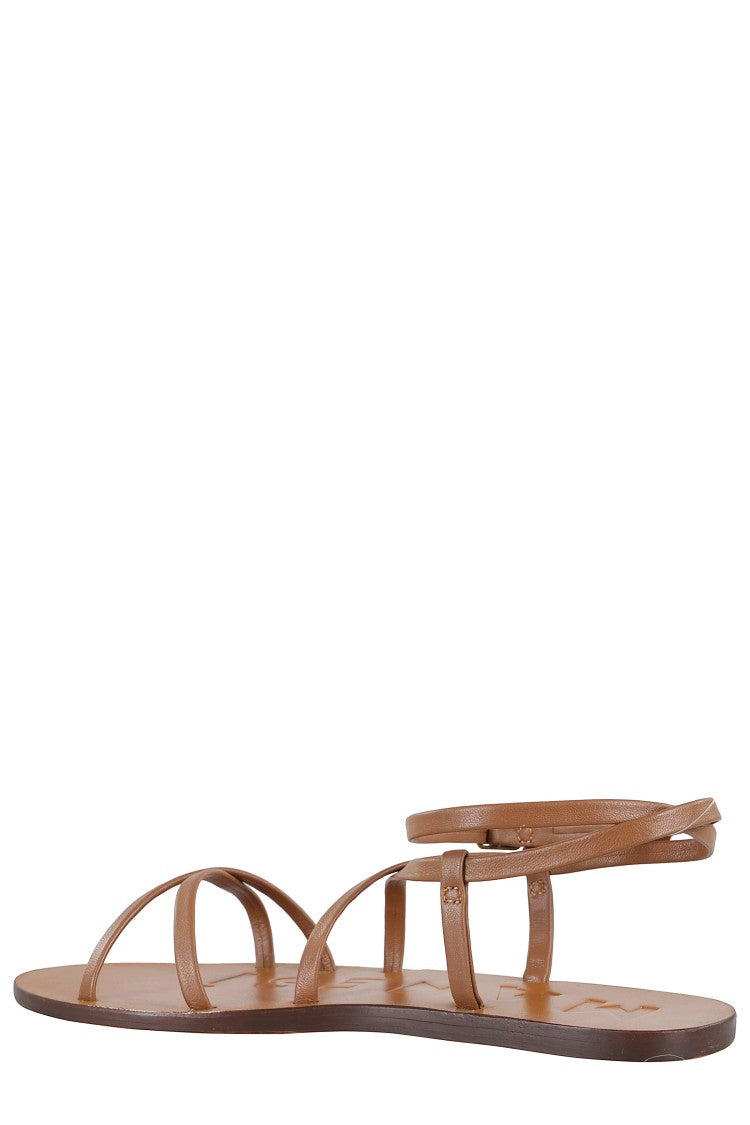 Manebi Brown Leather Canyon Sandals