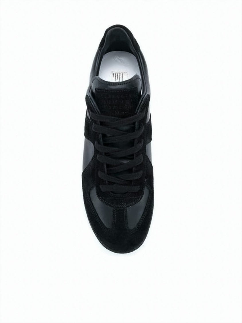 Maison Margiela Low-Top Black Calf Leather Sneakers