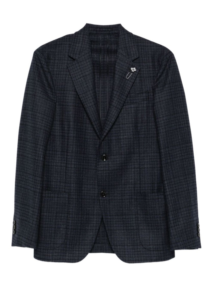 Lardini Dark Checkered Men's Blazer