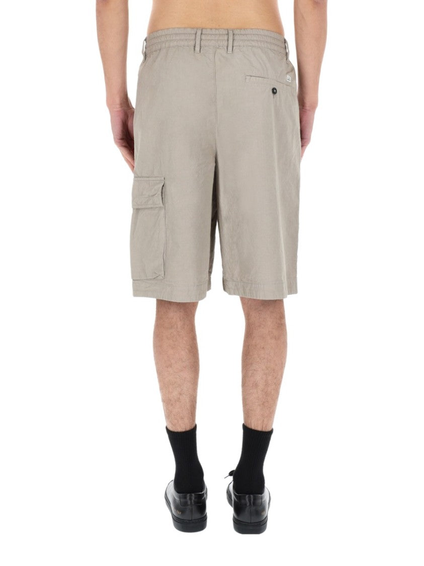 C.P. Company Neutrals Elastic Waistband Cargo Shorts