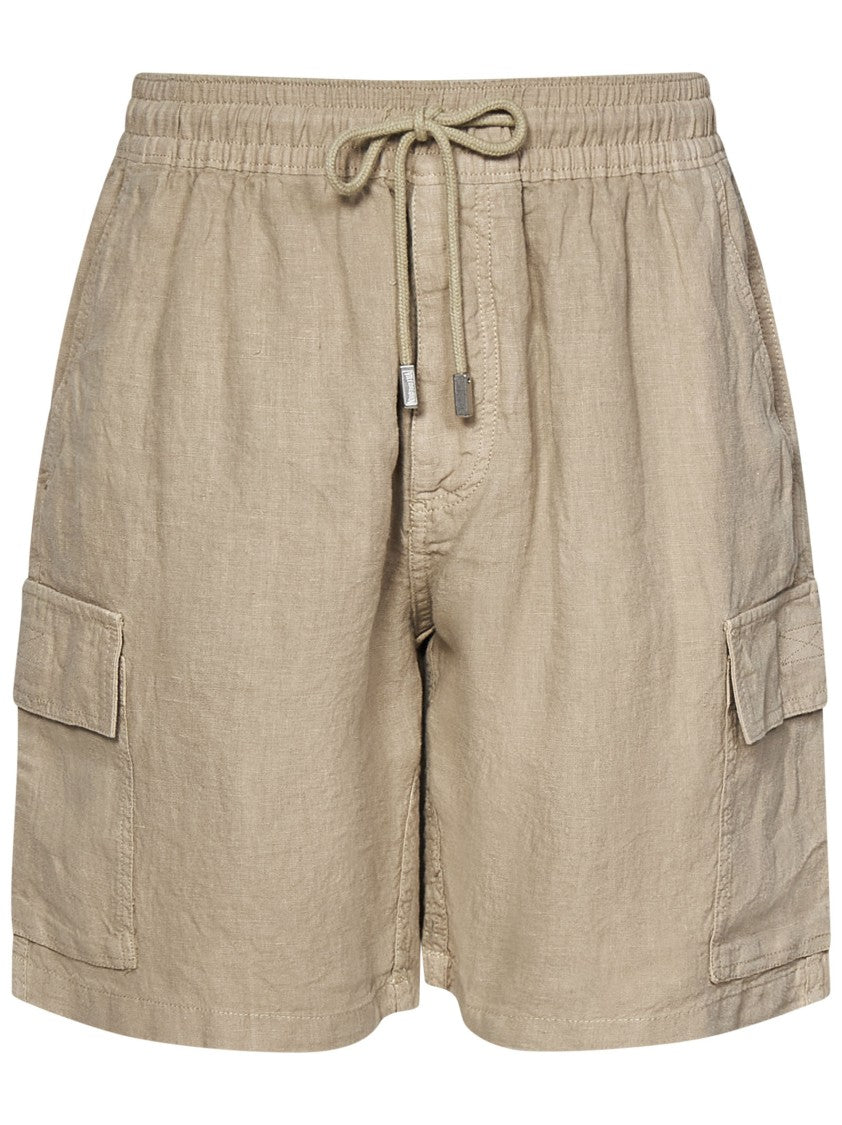 Vilebrequin Beige Overdyed Linen Bermuda Shorts