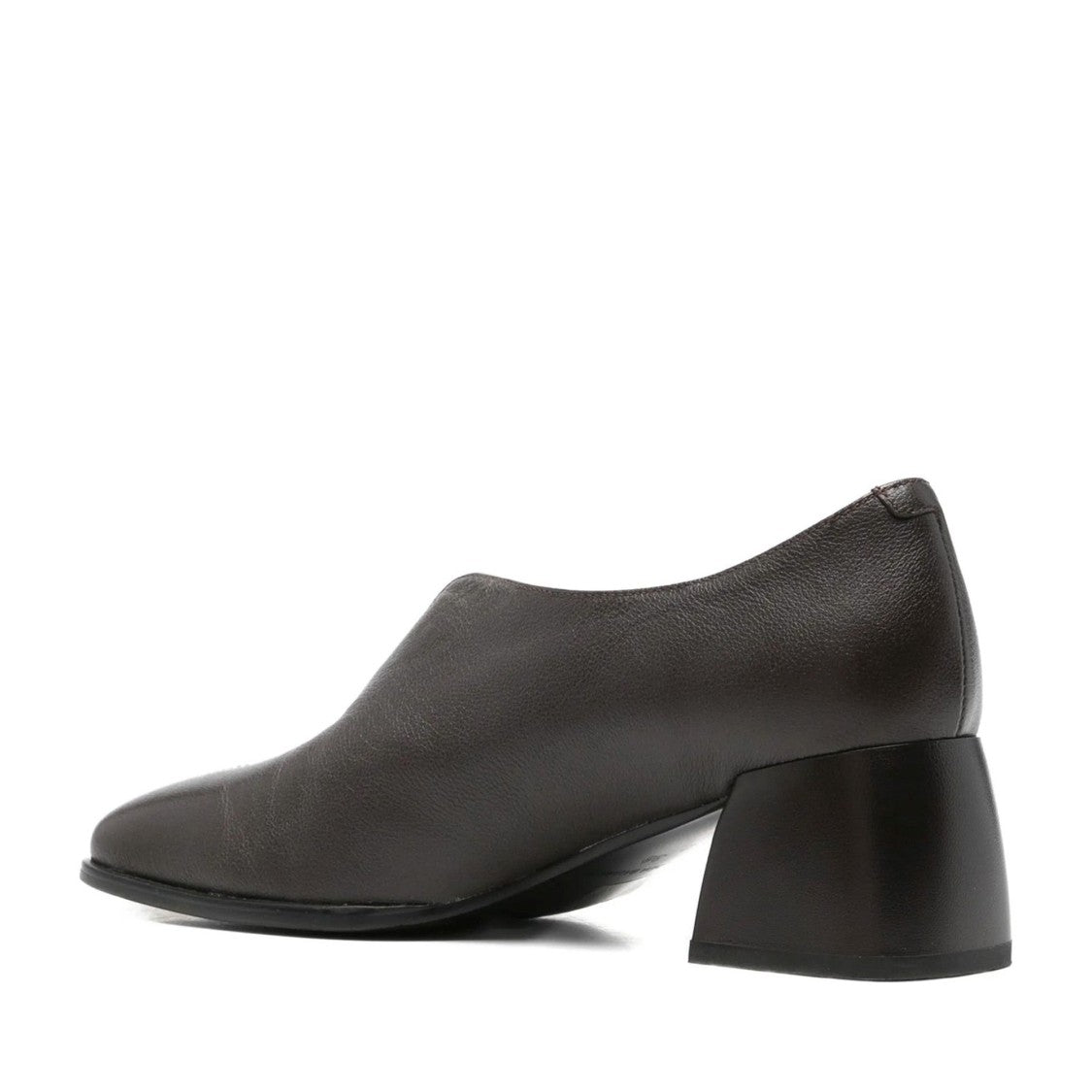 Linda Baumann Brown Subtle Seam Detail Mid-Height Leather Dress Pumps