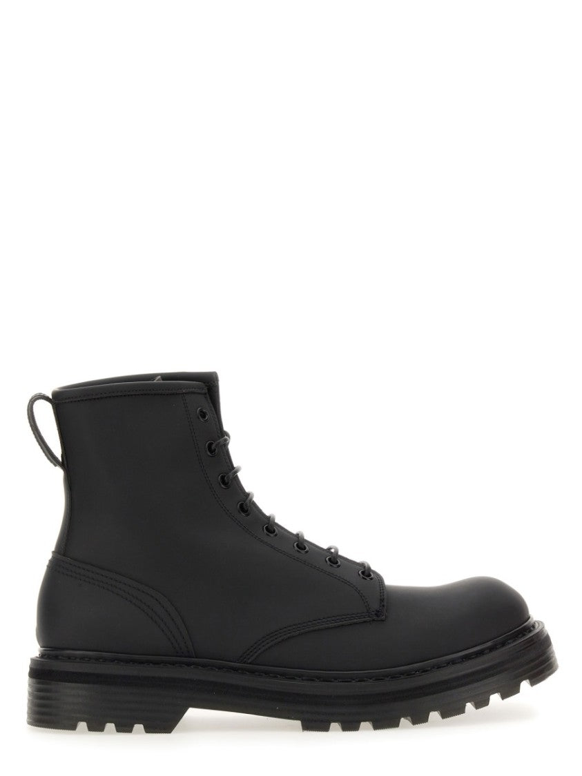 Premiata Leather Boots With Tubular Lace-Up Design