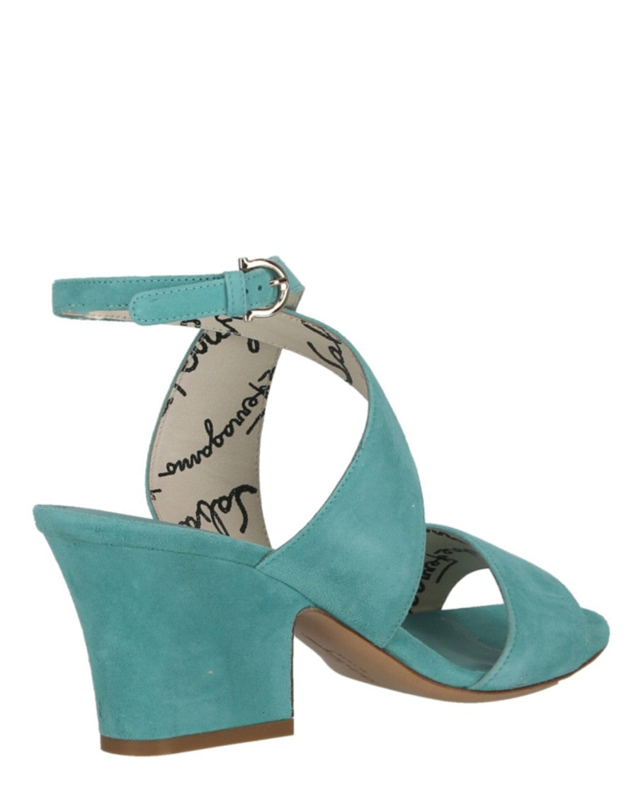 Ferragamo Sheena Suede Heel Sandals