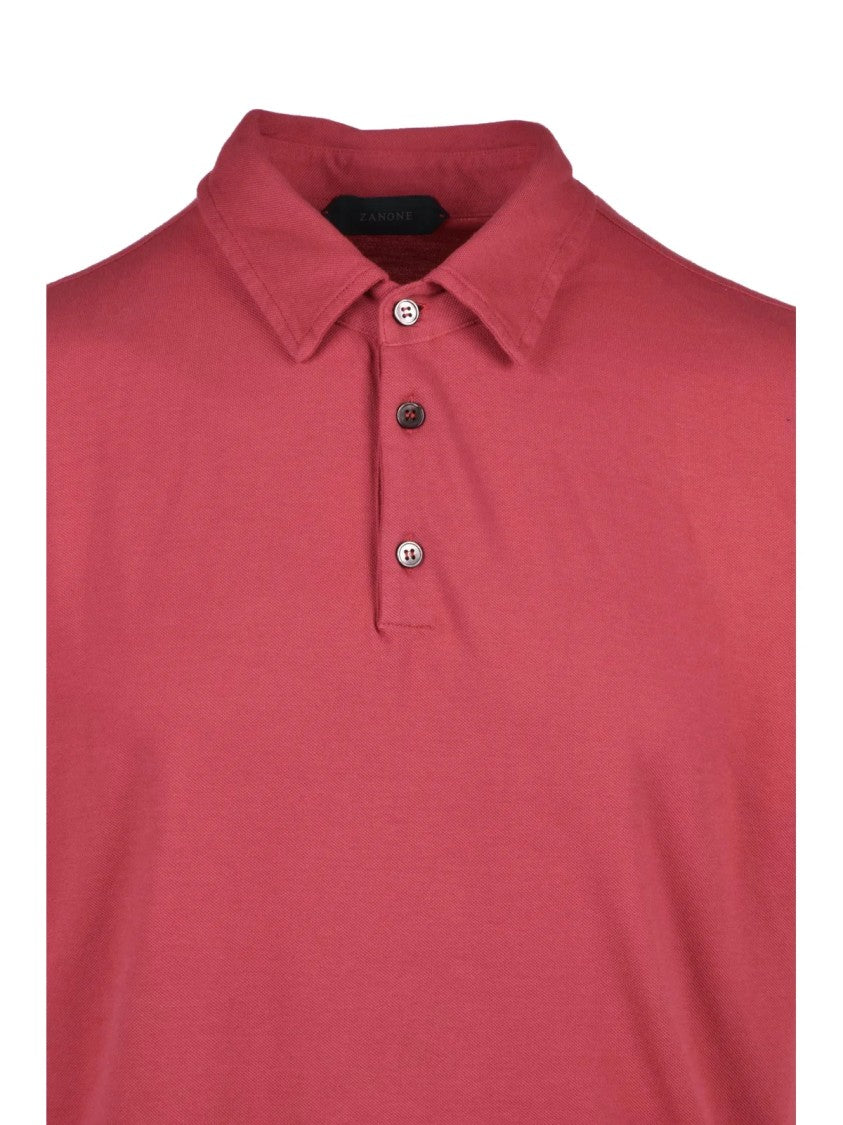 Zanone Red Cotton Polo Shirt