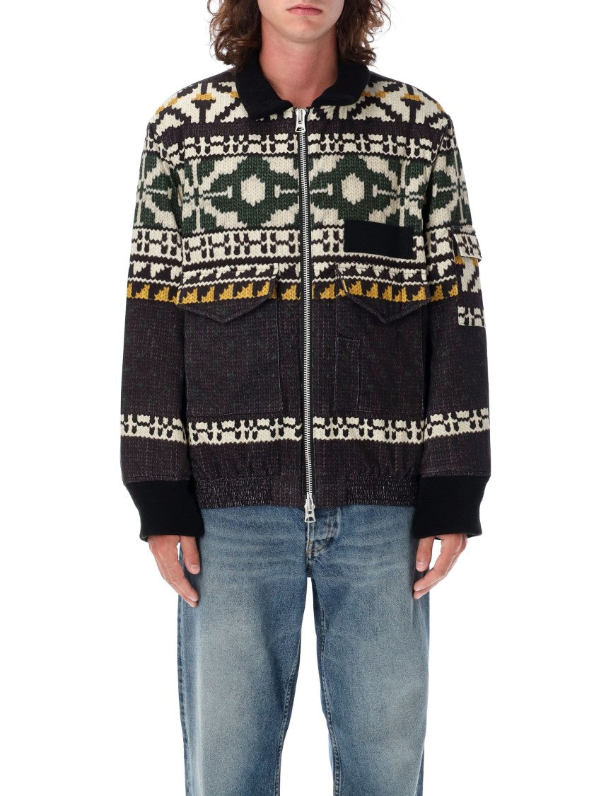 Sacai Pattern Knit Jacket