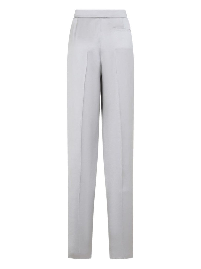 Giorgio Armani Tailored Grey Trousers With Concealed Fastening