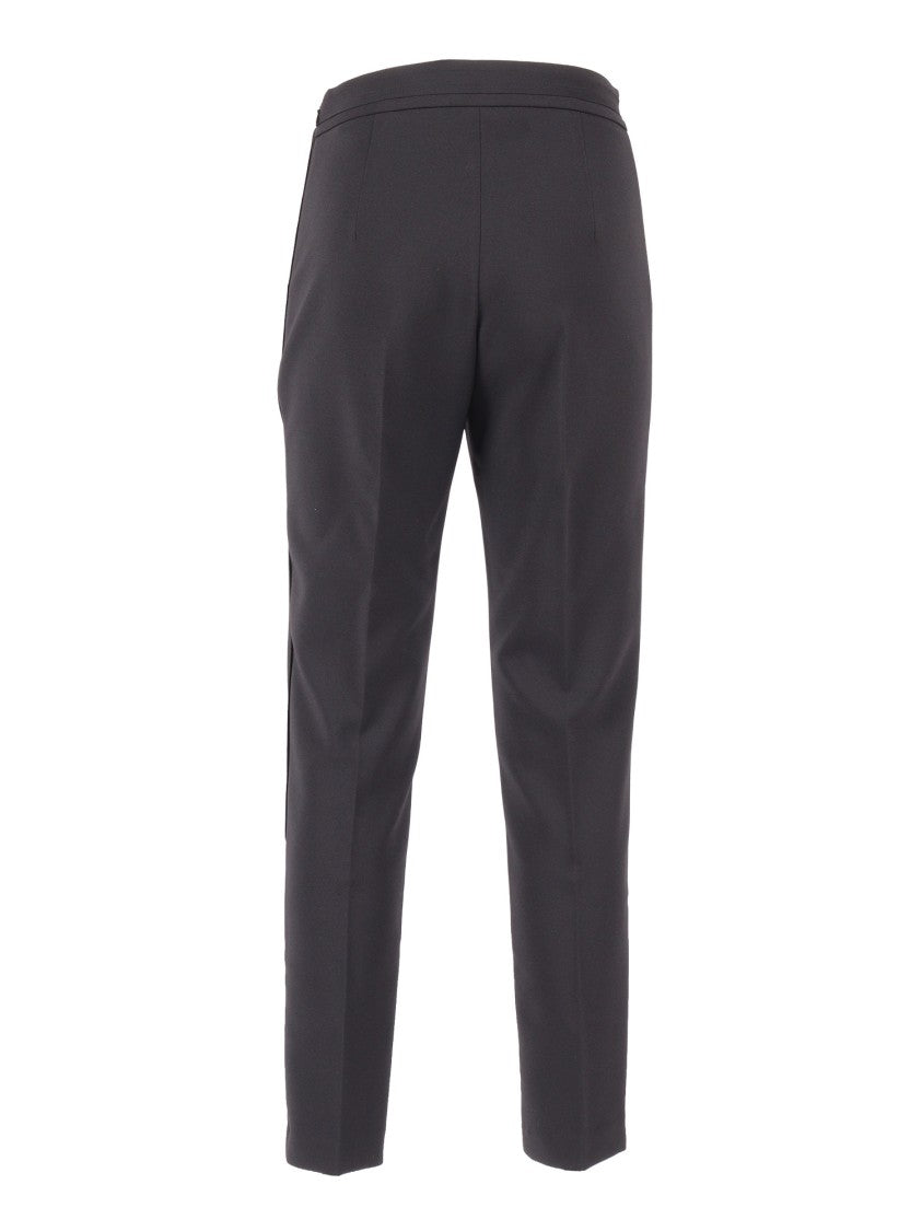 Elisabetta Franchi Slim Tapered Mid Rise Straight-Leg Pants