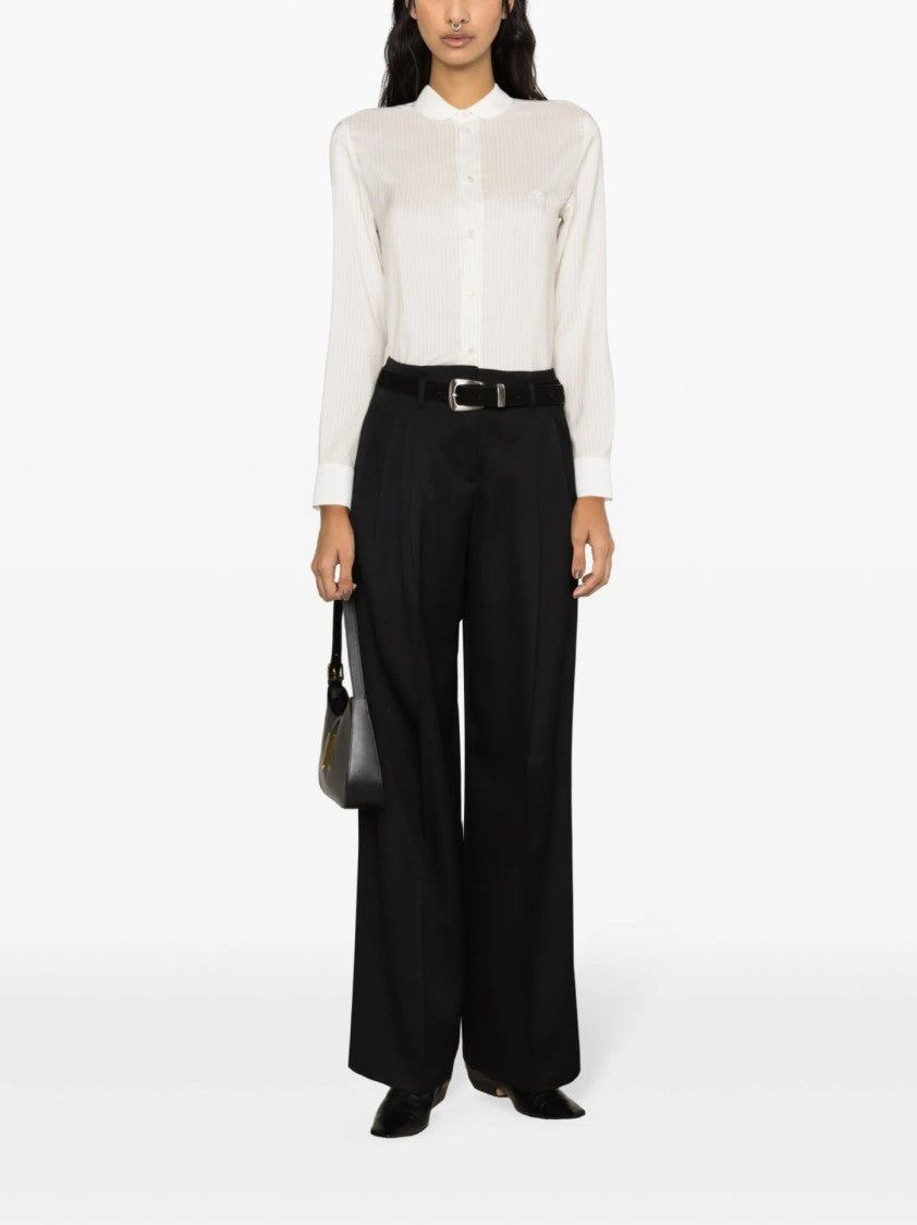 Golden Goose Wide-Leg Black Trousers With High Waist