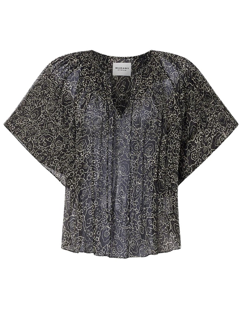 Isabel Marant Étoile Neslya Viscose Abstract Floral Blouse