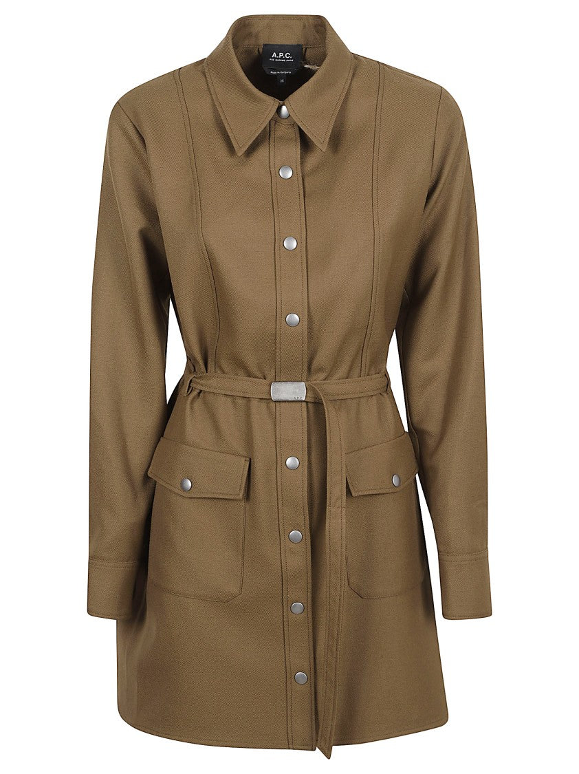 A.P.C. Structured Short Coat With Pointed Collar