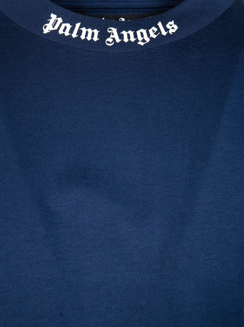 Palm Angels Deep Navy Classic Logo Over T-Shirt