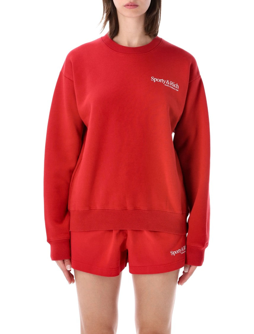 Sporty And Rich Cotton Health & Wellness Printed Sweatshirt