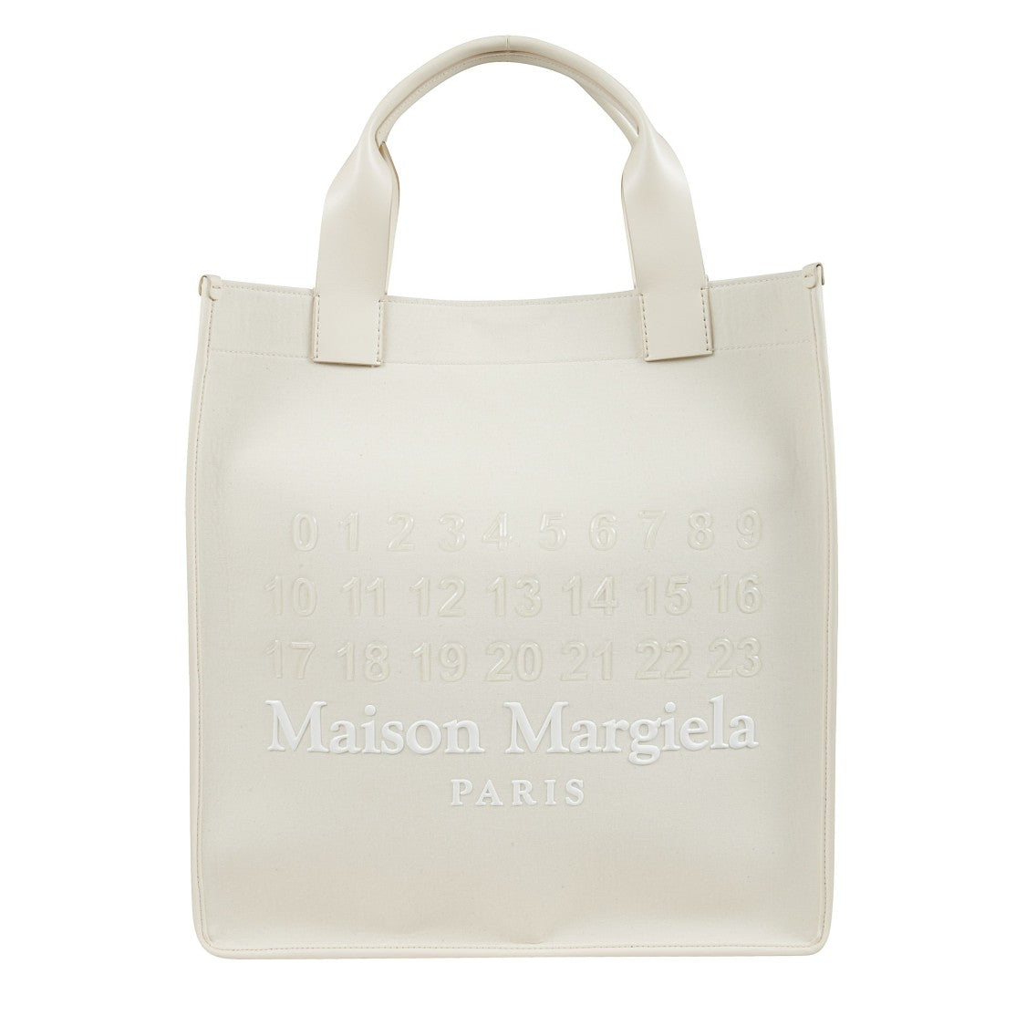 Maison Margiela White Cotton Vertical Tote Bag