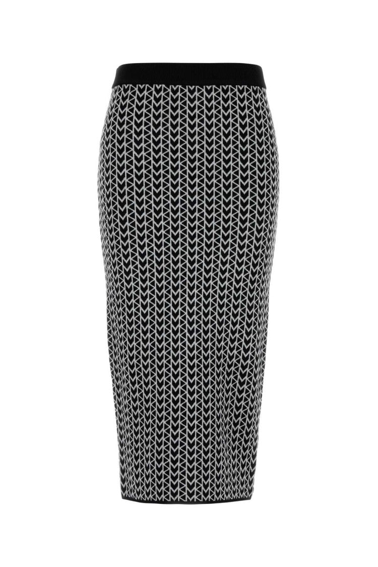 Michael Michael Kors Embroidered Stretch Viscose Blend Skirt