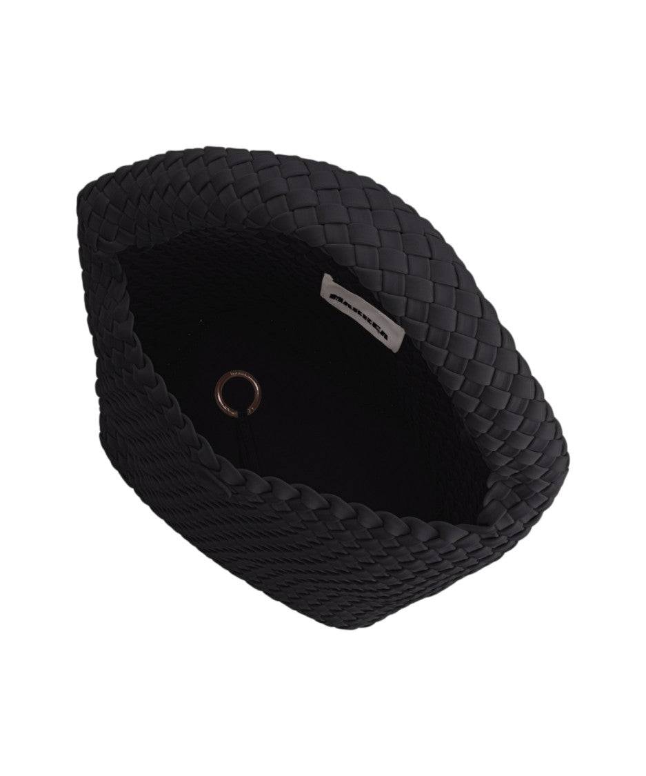 Marrea Woven Neoprene Tote Bag With Braided Handle And Magnetic Closure