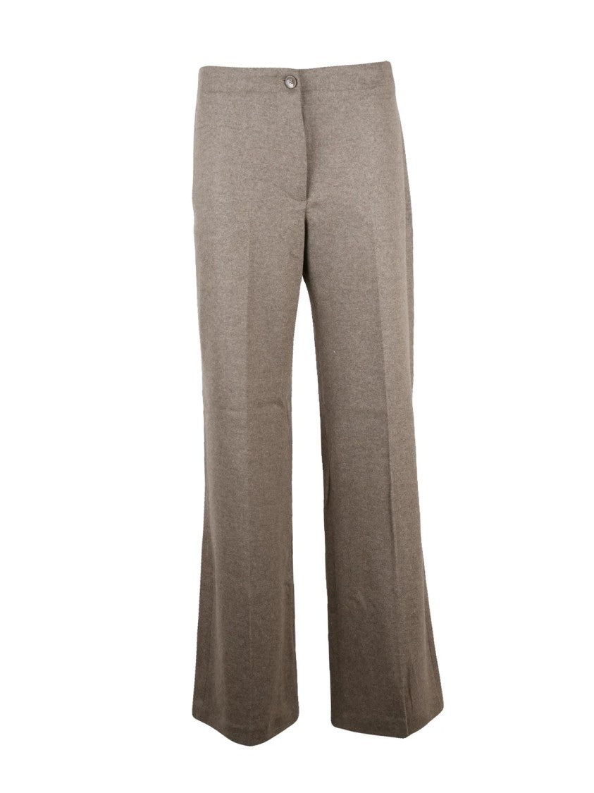 Seventy Grey Straight-Leg Wool Pants