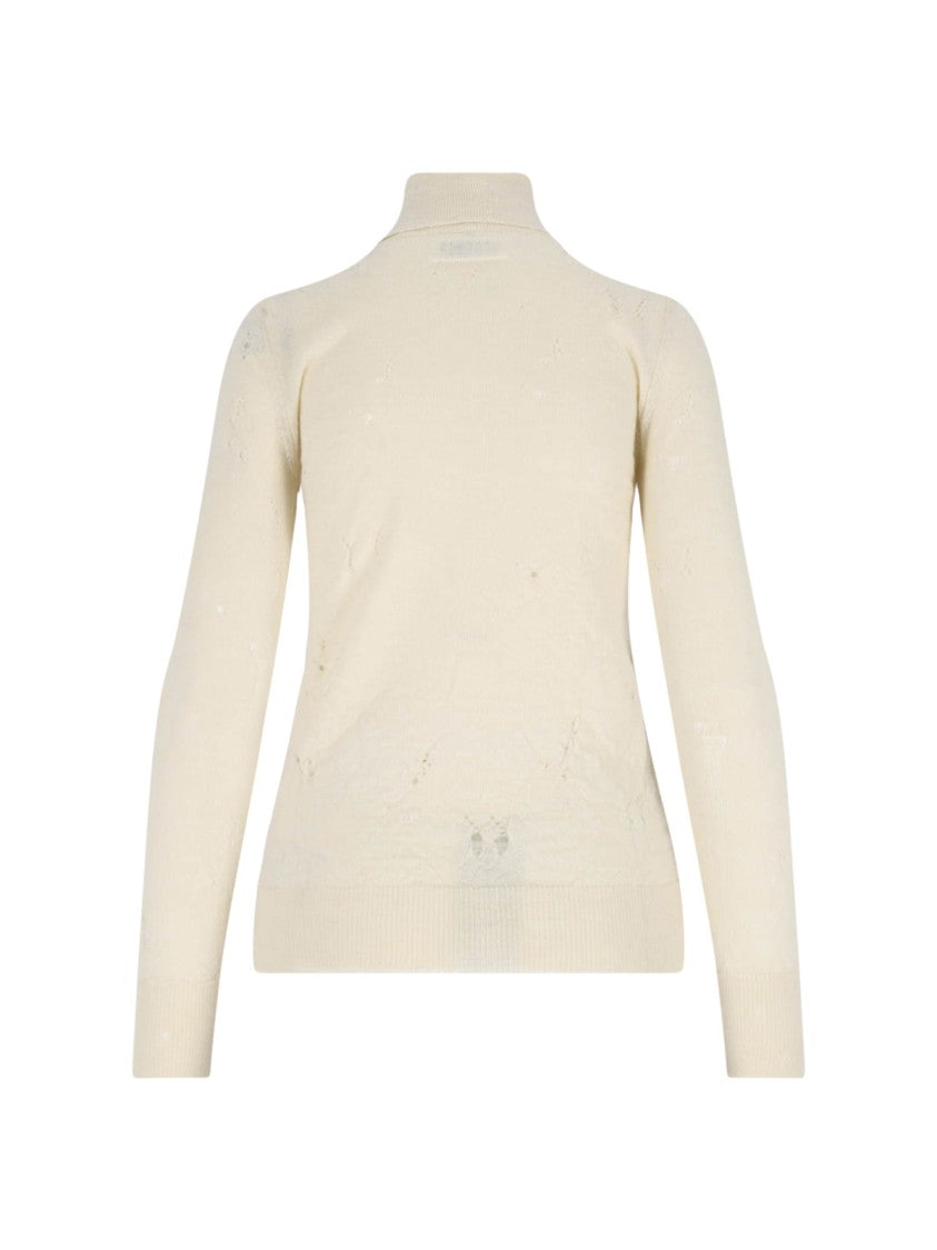Mm6 By Maison Margiela Numeric Sweater – Ivory