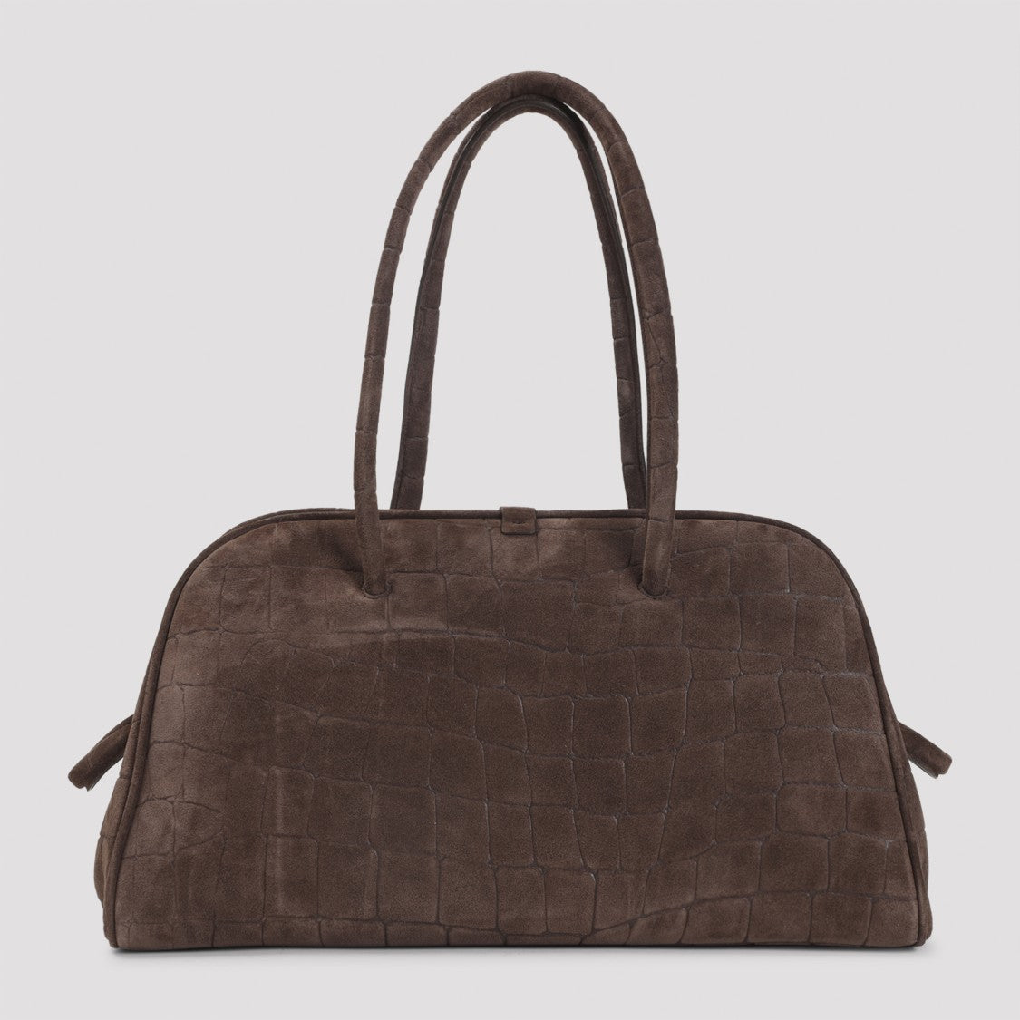 Jacquemus Textured Brown Suede Handbag With Knotted Detail
