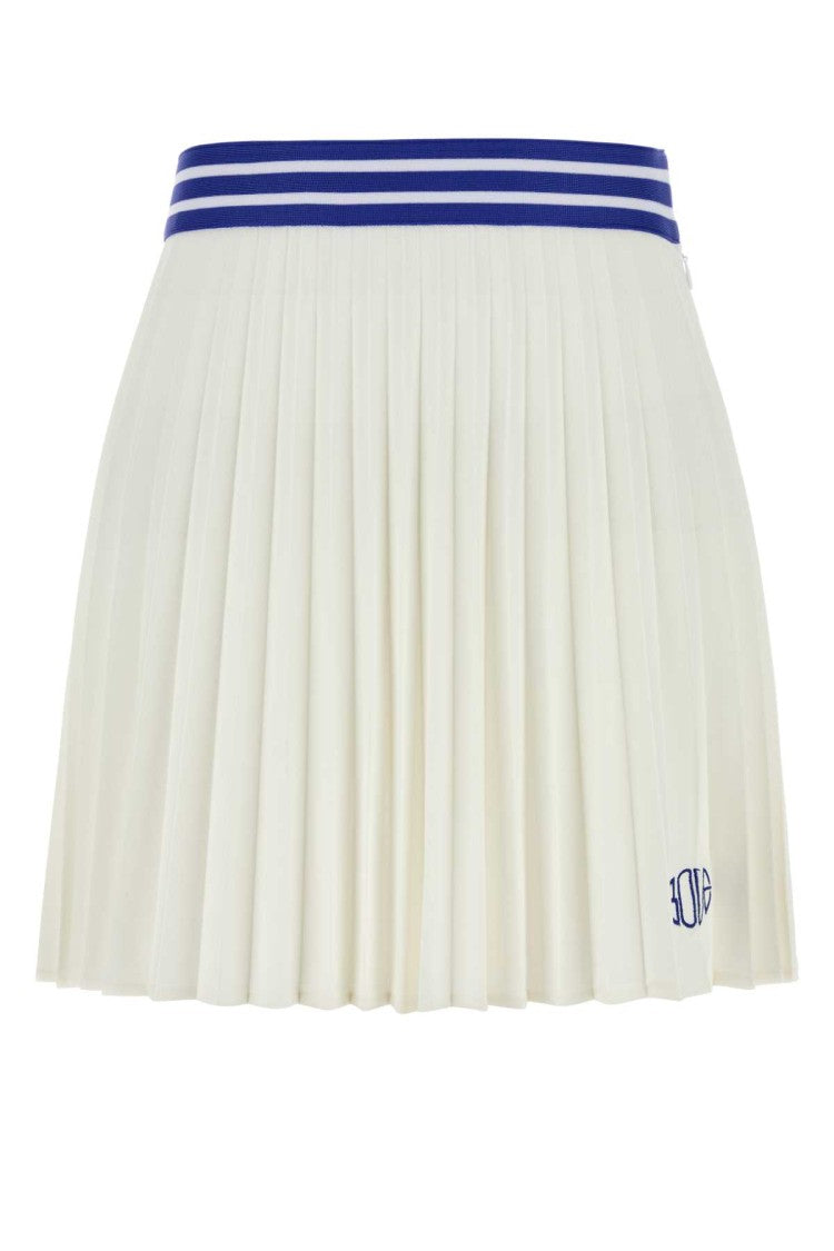 Bode White Piquet Court Mini Skirt