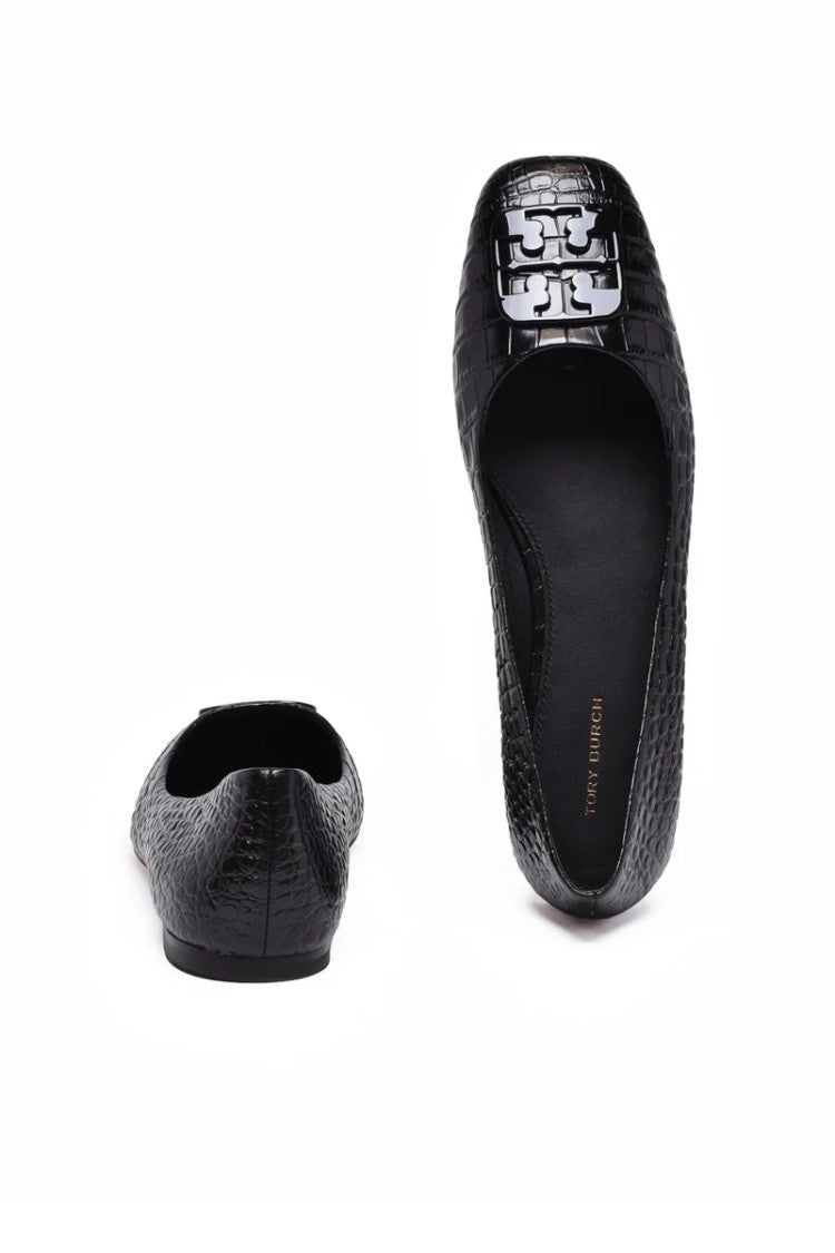 Tory Burch Textured Leather Ballerinas