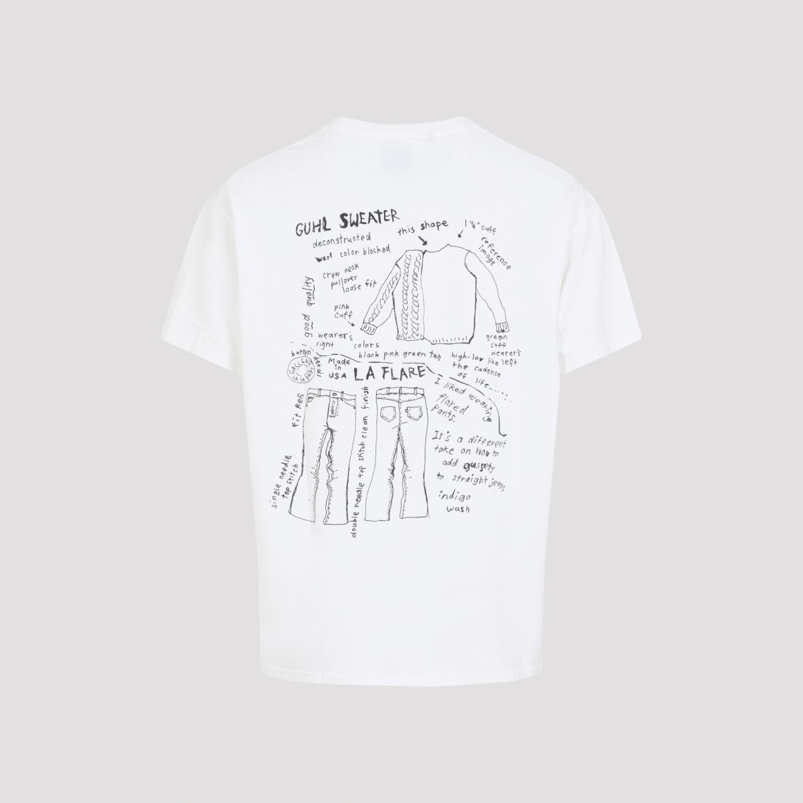 Gallery Dept. Classic Fit T-Shirt With Artistic Graphic Detailing
