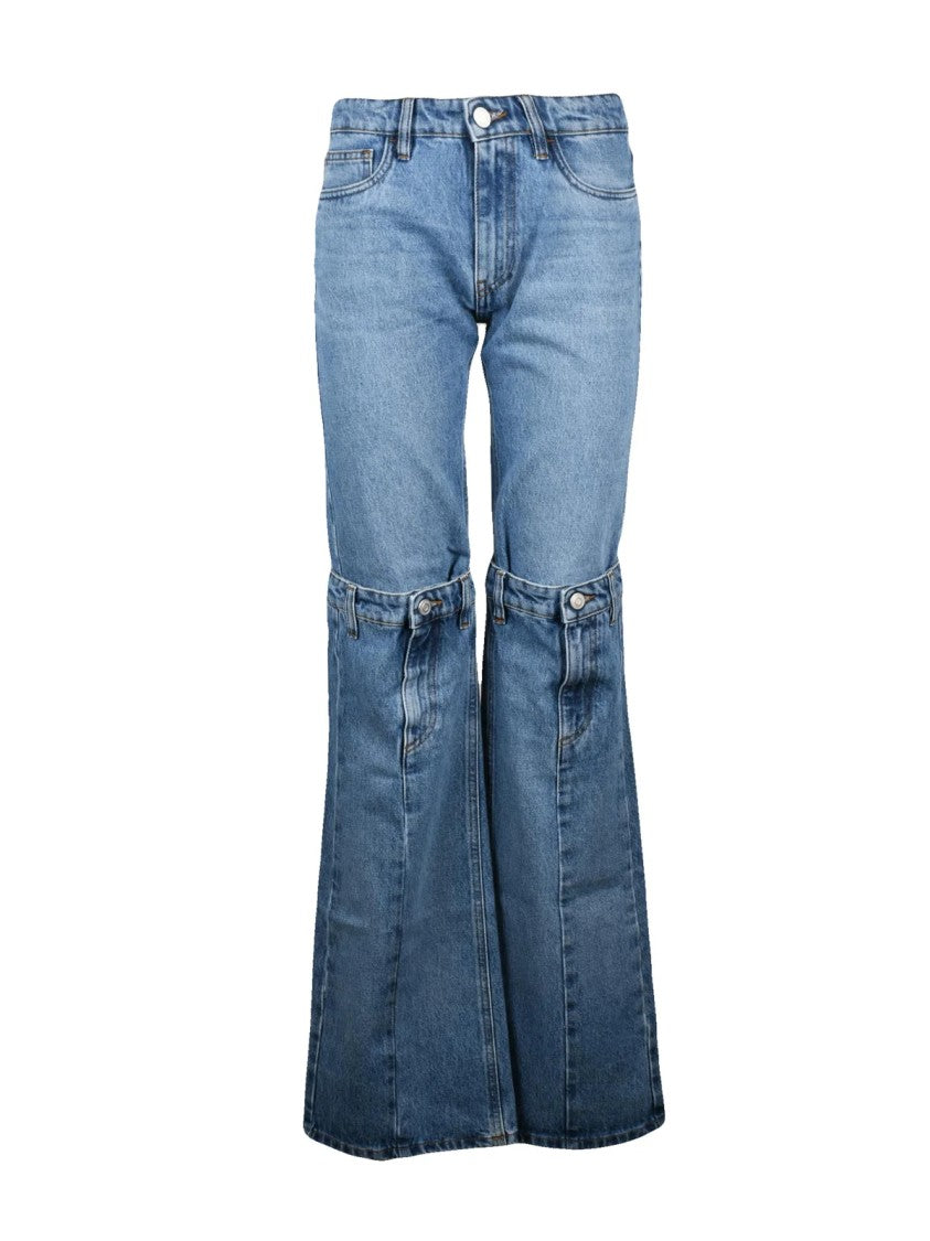 Coperni Blue Cotton Two-Tone Jeans