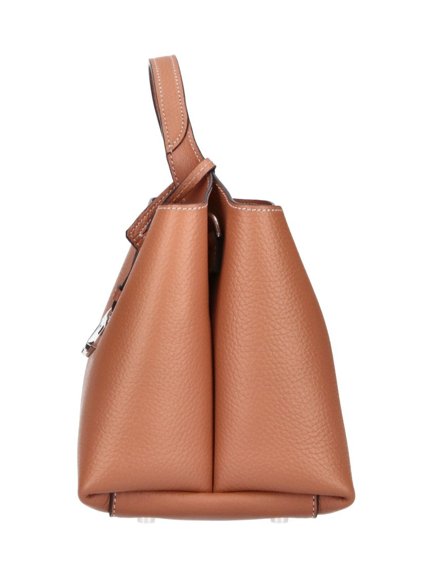 Tod's Brown Leather Charm Mini Shoulder Bag