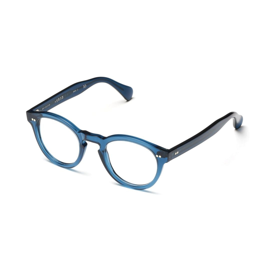 Kador Tony-K Rounded Frame Eyeglasses With Translucent Blue Front