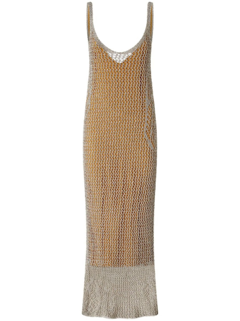 Pinko Crochet Design Dress With Fitted Silhouette
