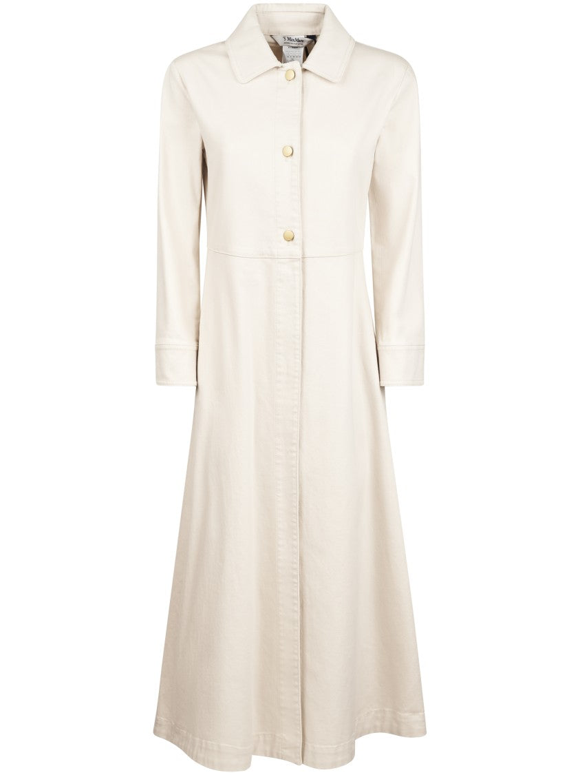 Max Mara Knee-Length Structured Dress With Classic Collar