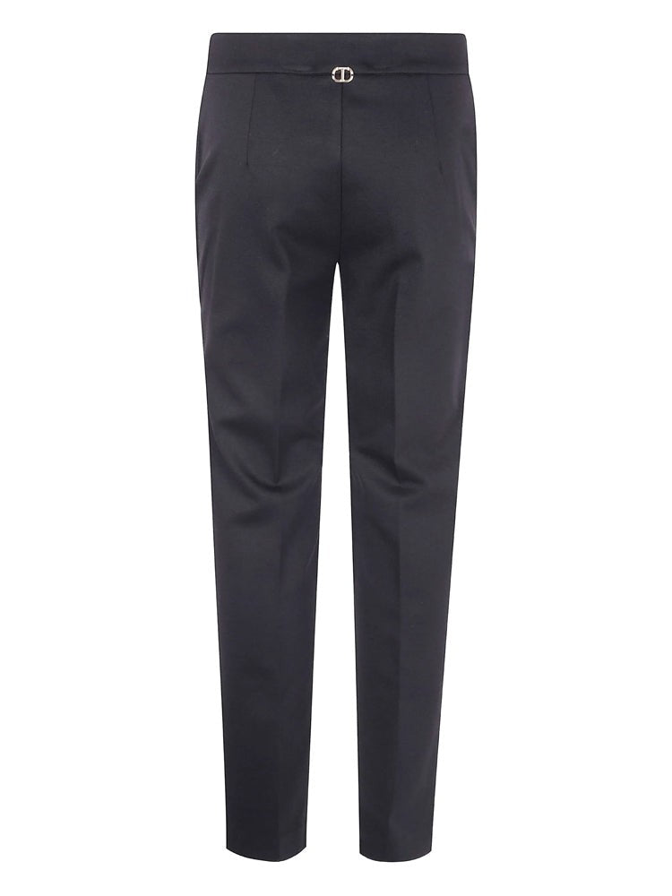 Twin-Set Tailored Knitted Trousers With Metallic Detail