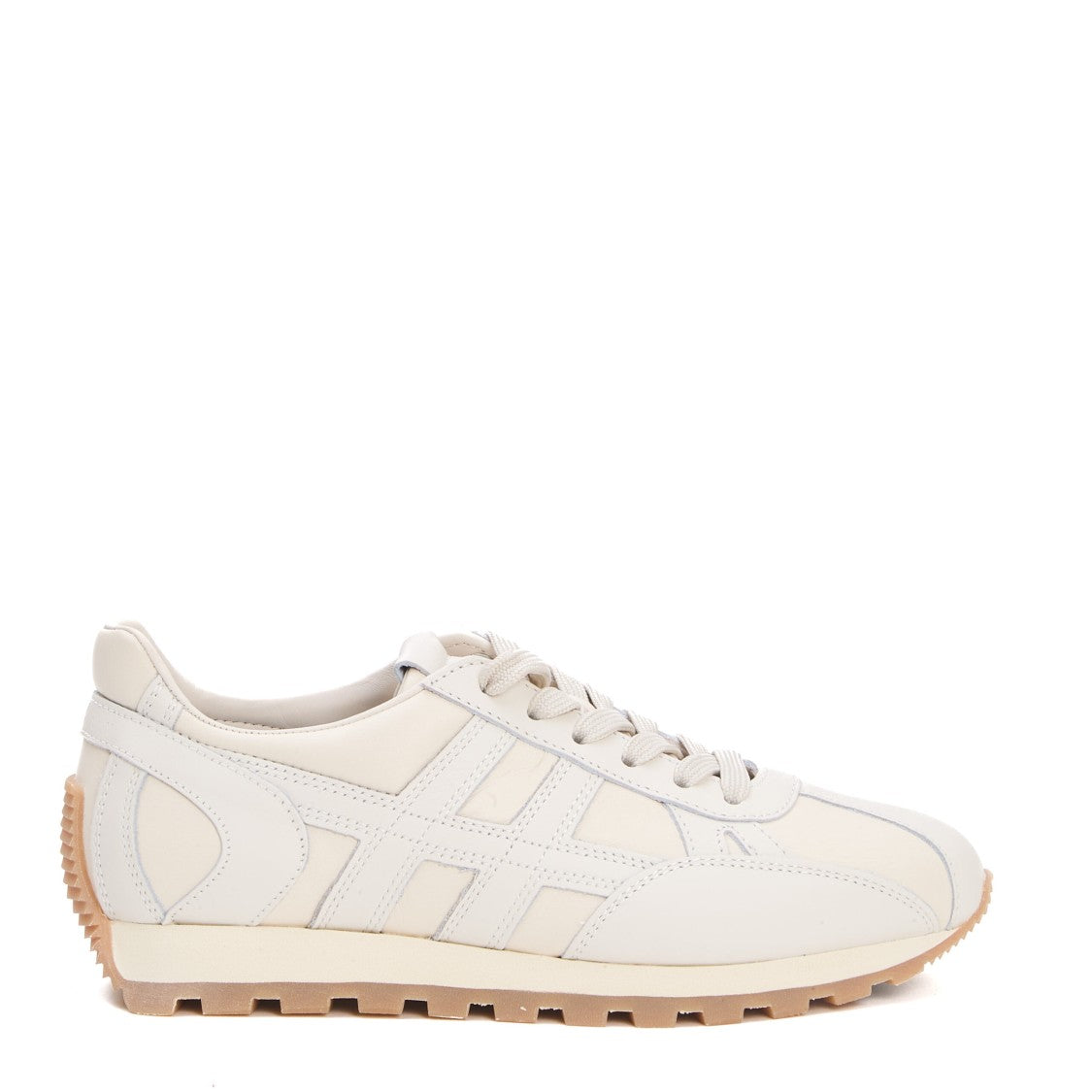 Hogan Running 86R Leather Yogurt Sneakers