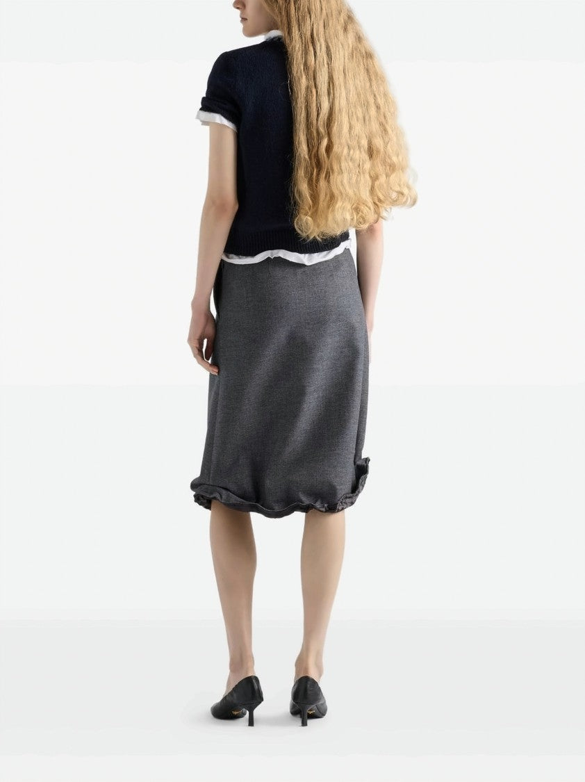 Prada Black Wool-Cashmere Jewel Embellished Sweater