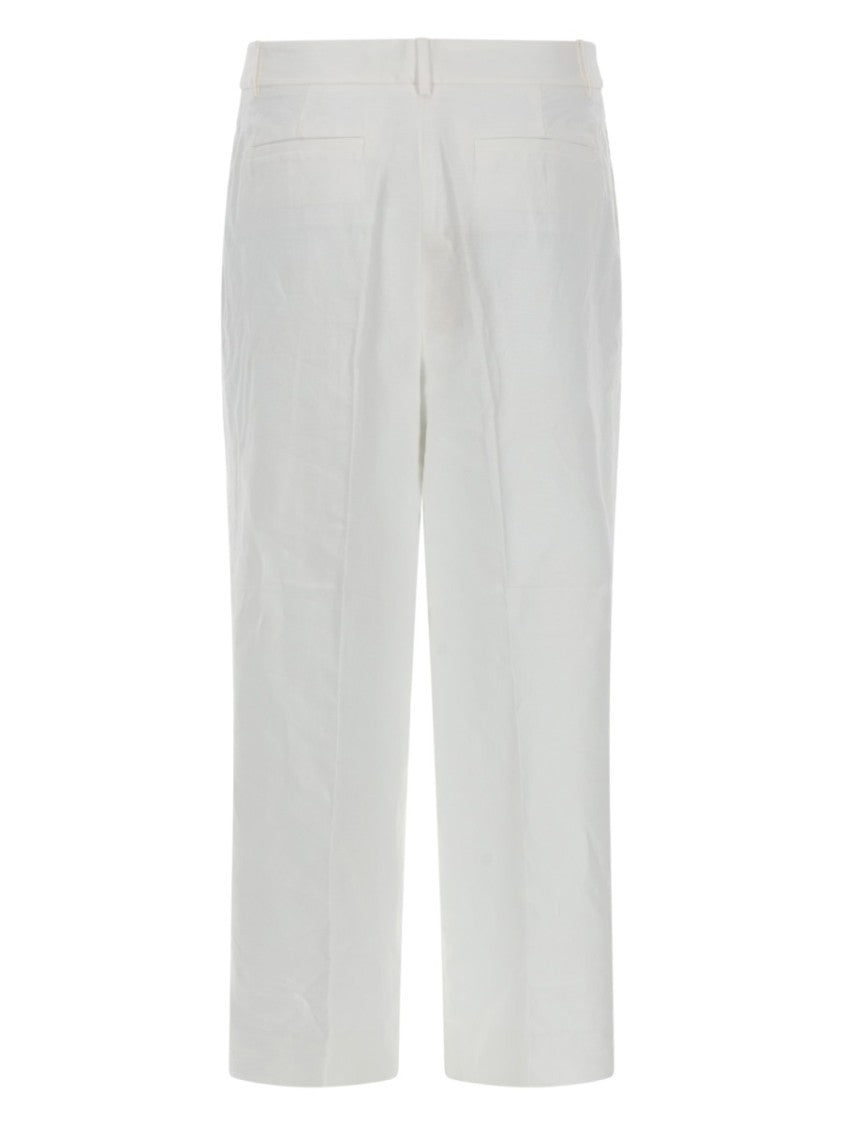 Michael Michael Kors High Waisted Linen Cotton Pants