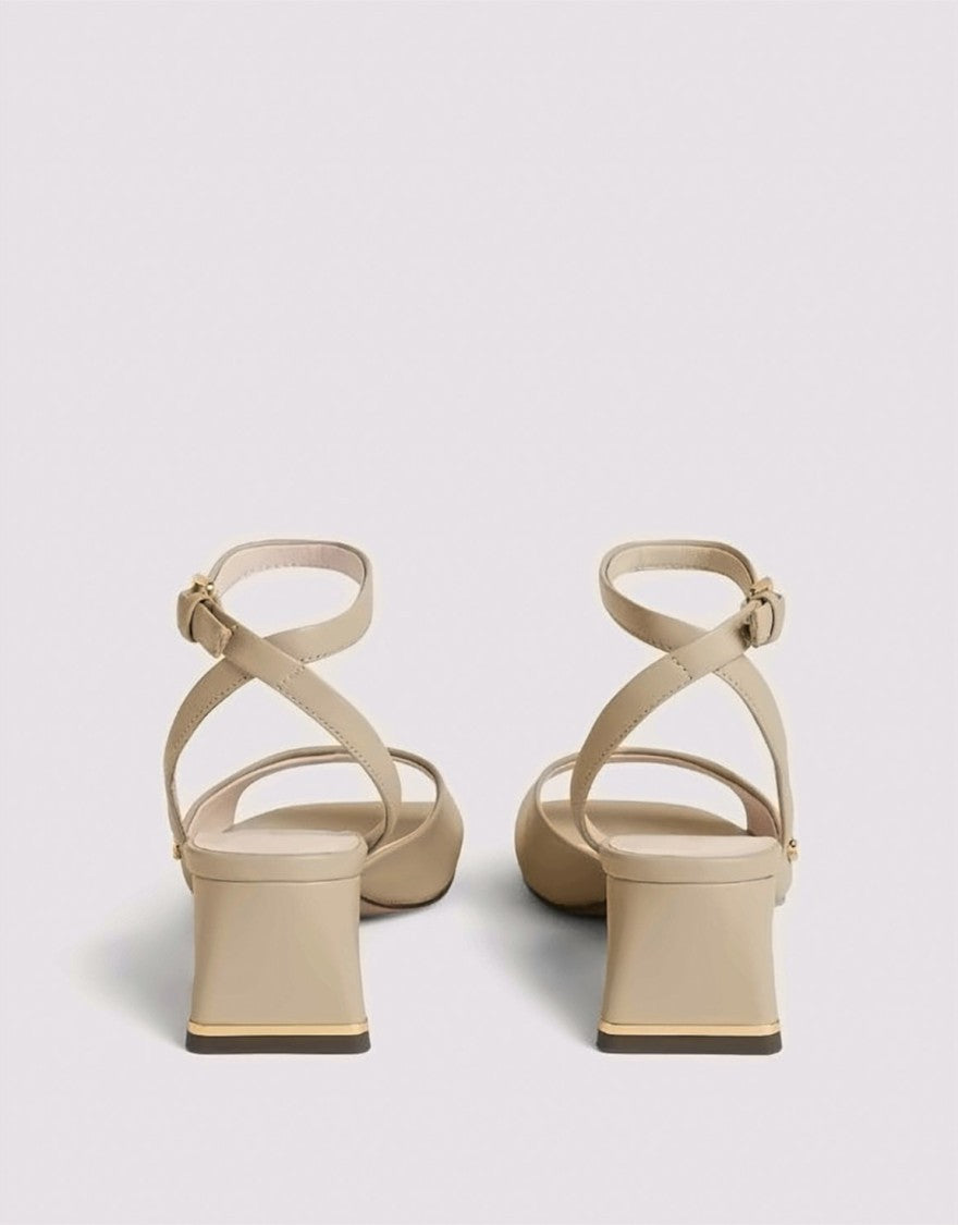 Coccinelle Everyday Smo Leather Chunky Heel Sandals