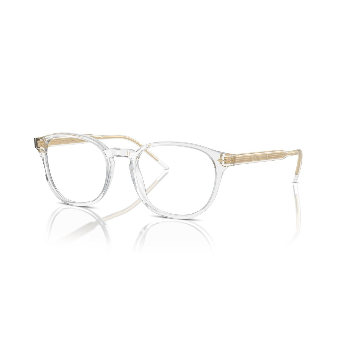 Giorgio Armani 0Ar7259 Transparent Acetate Eyeglasses With Gold-Toned Temples