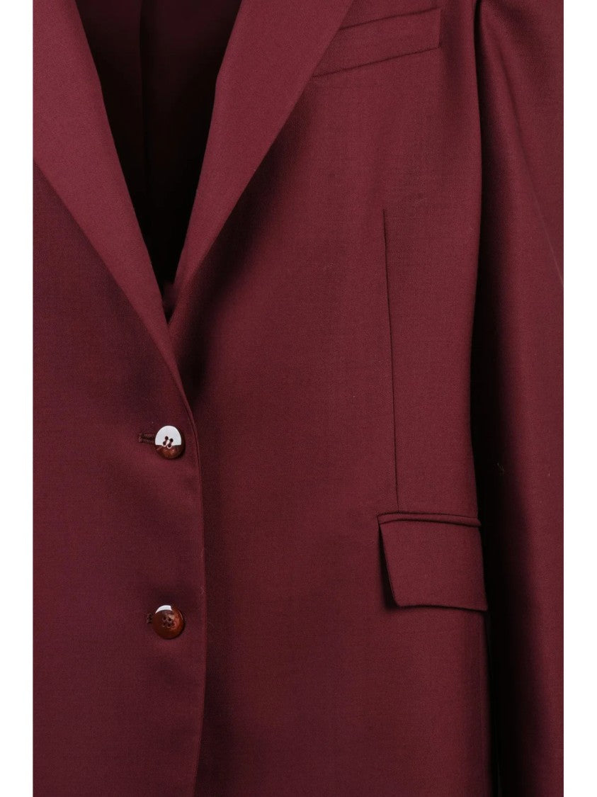 Crida Virgin Wool Lycra Jacket With Rounded Design