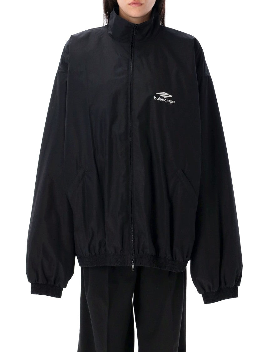 Balenciaga Oversized Tracksuit Jacket With Faux Fur Lining