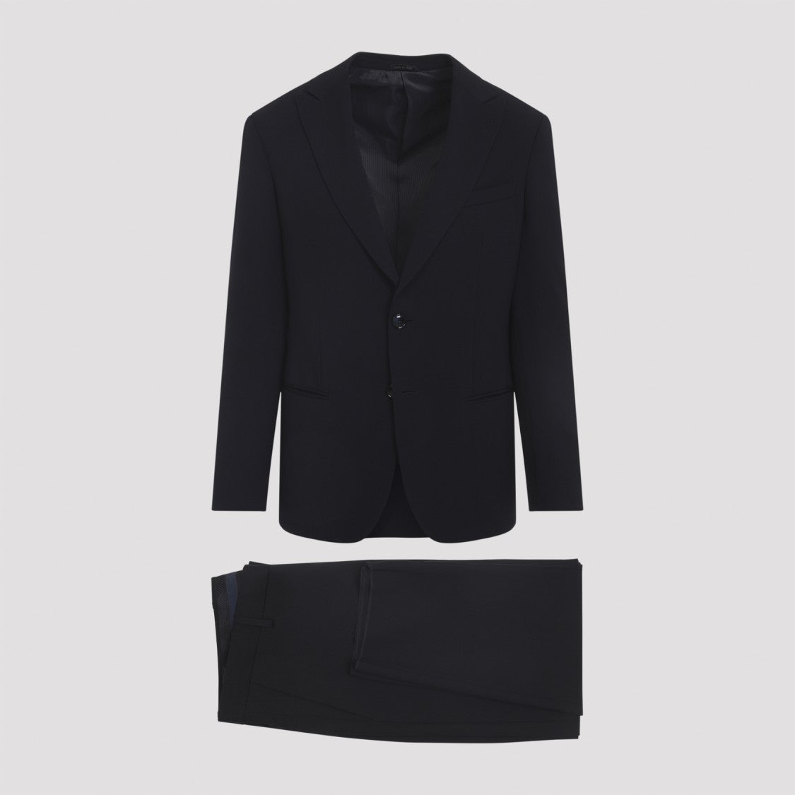 Giorgio Armani Two-Piece Black Virgin Wool Suit