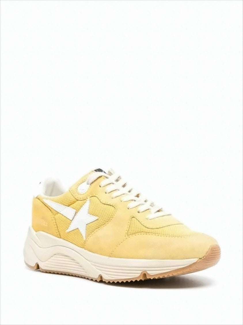 Golden Goose Soft Suede Low-Top Sneakers With Mesh Accents