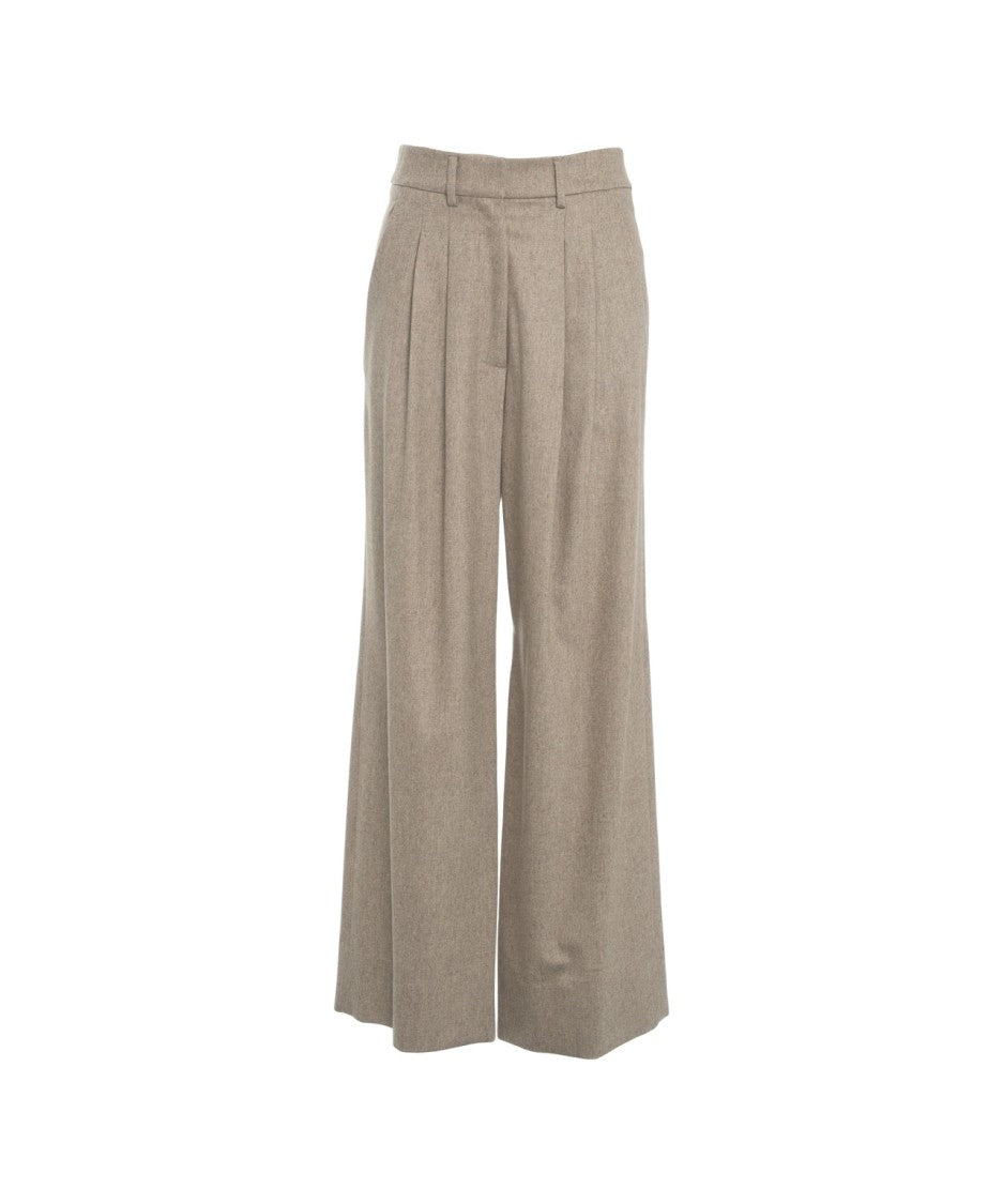 Pt Torino Pleated Wide-Leg Trousers With Elegant Silhouette