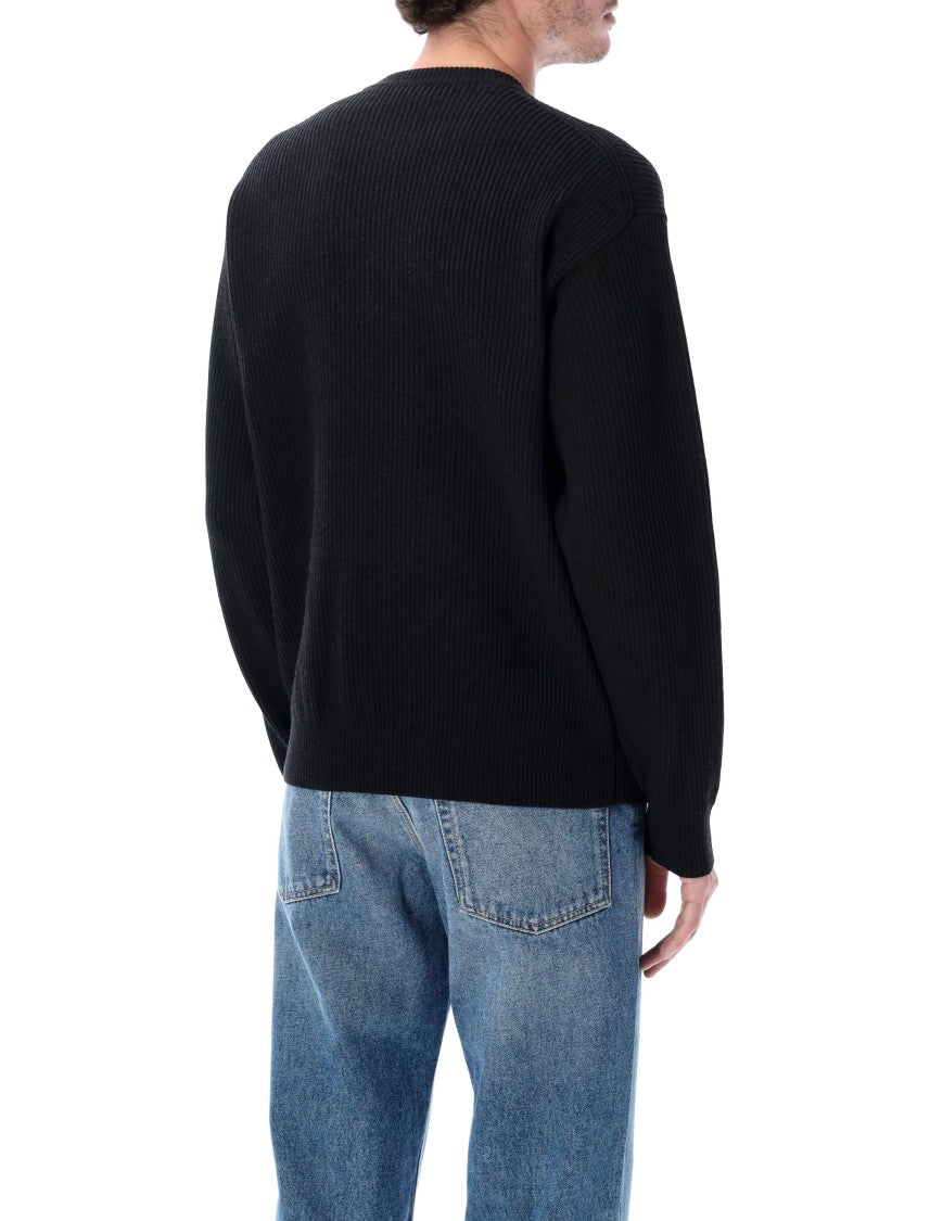 Auralee Super Fine Wool Rib Knit Crewneck Sweater